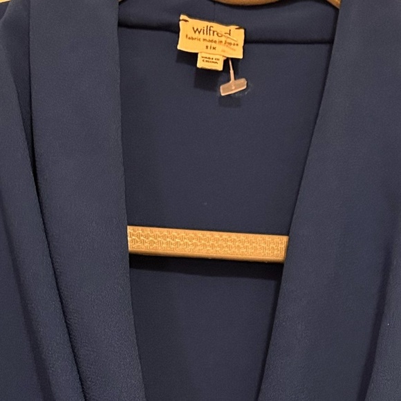 Wilfred Aritzia collared mini wrap classic dress ‘franca’ in royal blue- Size 6 - Picture 4 of 8